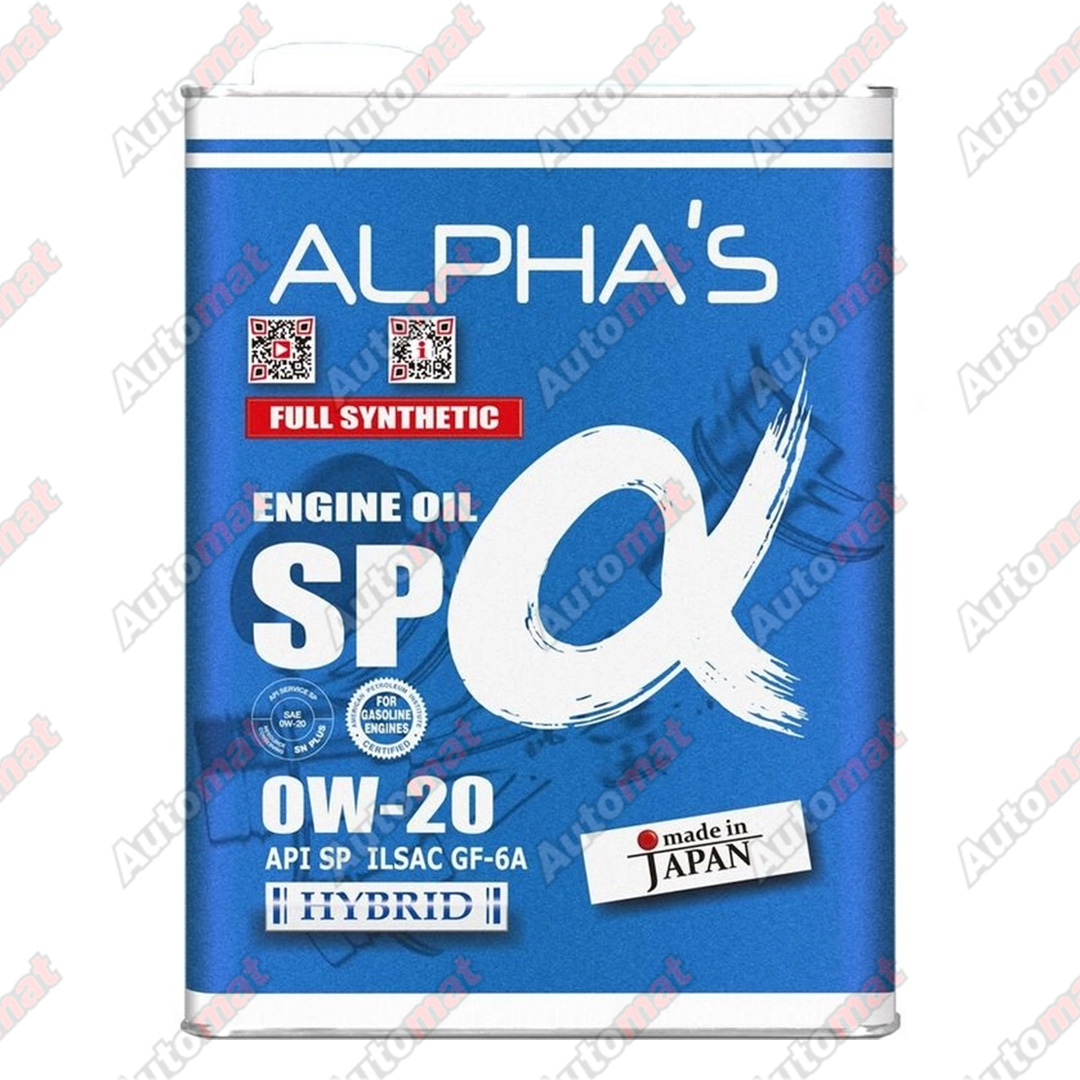 Масло моторное ALPHA'S 809444 0W-20 SP, 4л